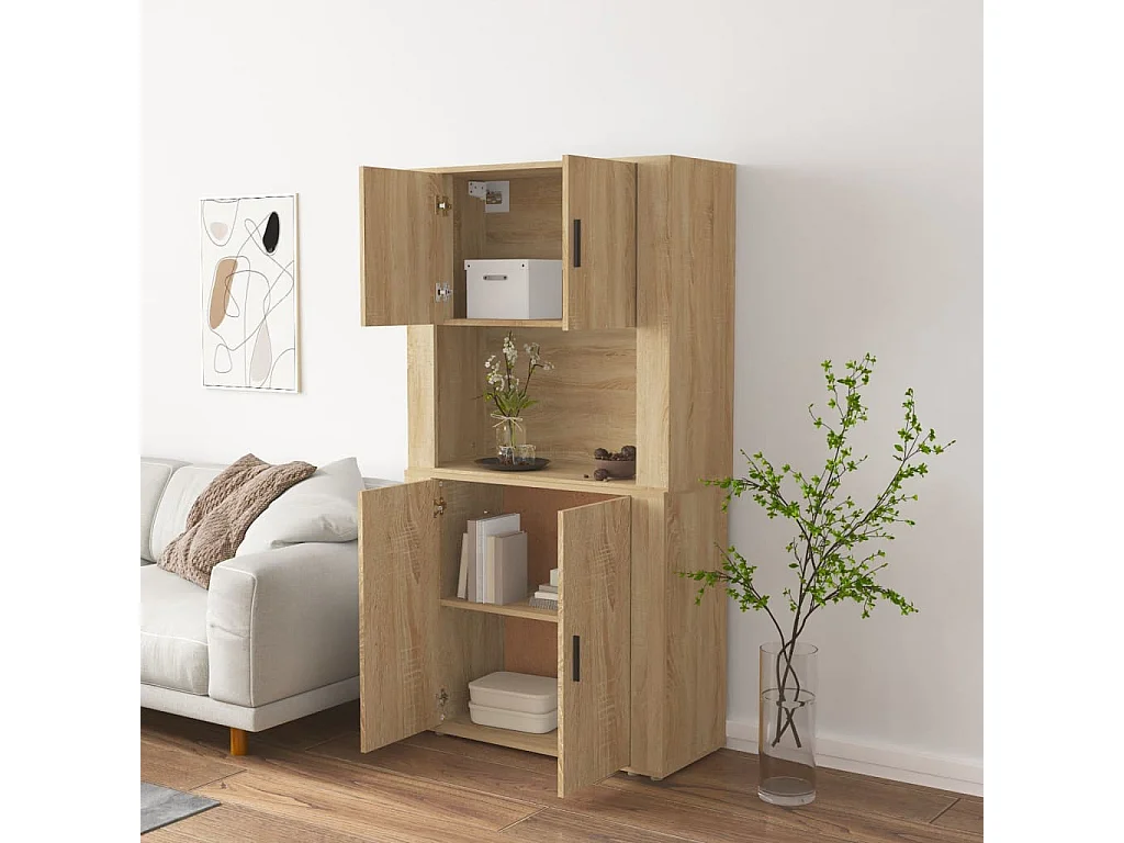 Highboard,Kommode Sonoma-Eiche Holzwerkstoff -gkd535183