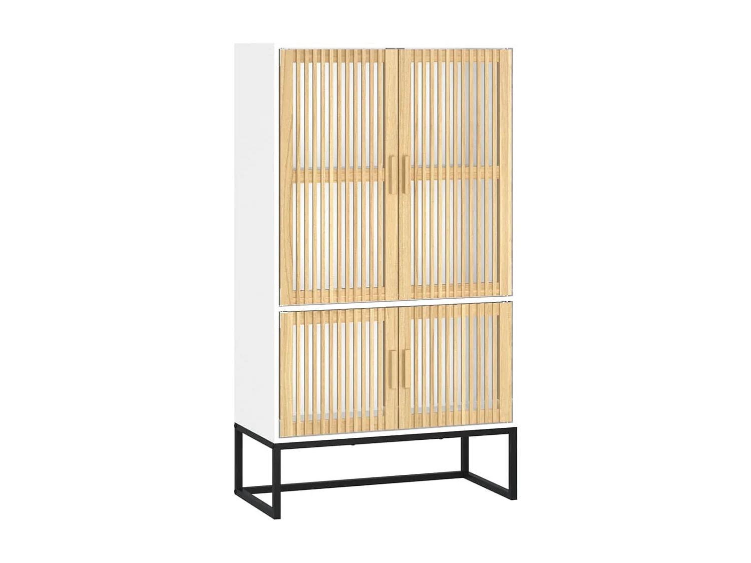 Highboard,Kommode Weiß 70x35x125 cm Holzwerkstoff -gkd711006