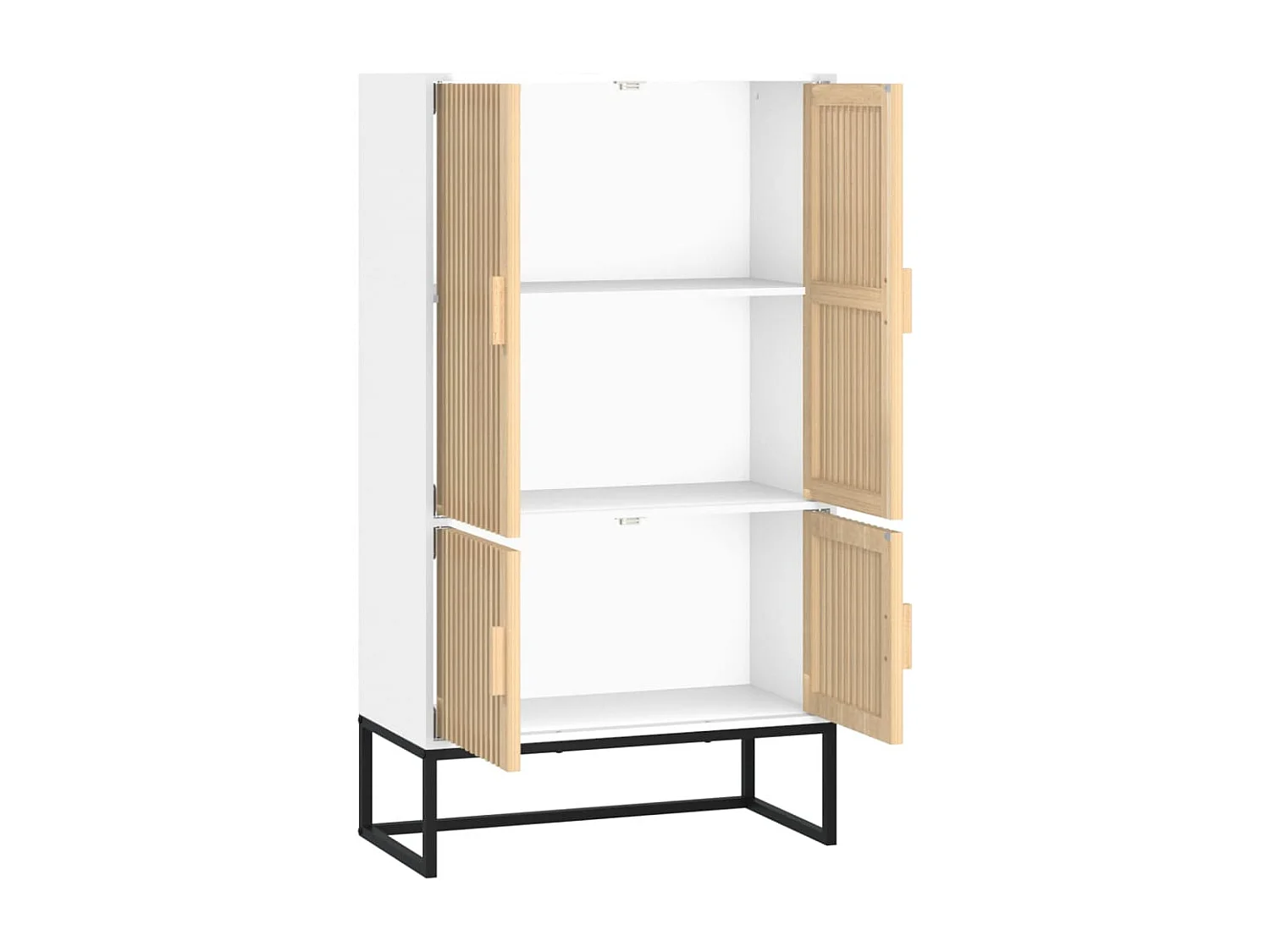 Highboard,Kommode Weiß 70x35x125 cm Holzwerkstoff -gkd711006