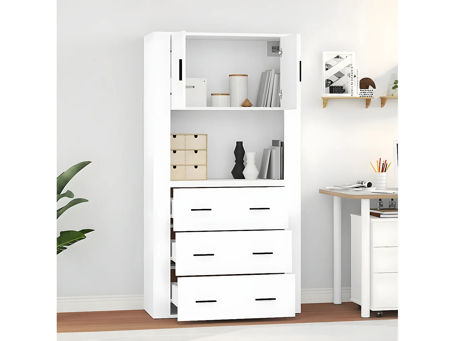 Highboard,Kommode Weiß Holzwerkstoff -gkd529919