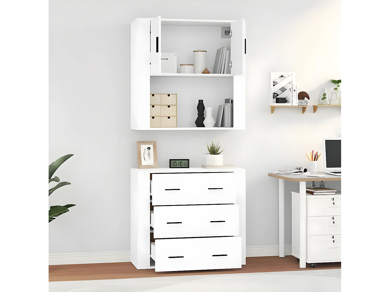 Highboard,Kommode Weiß Holzwerkstoff -gkd529919