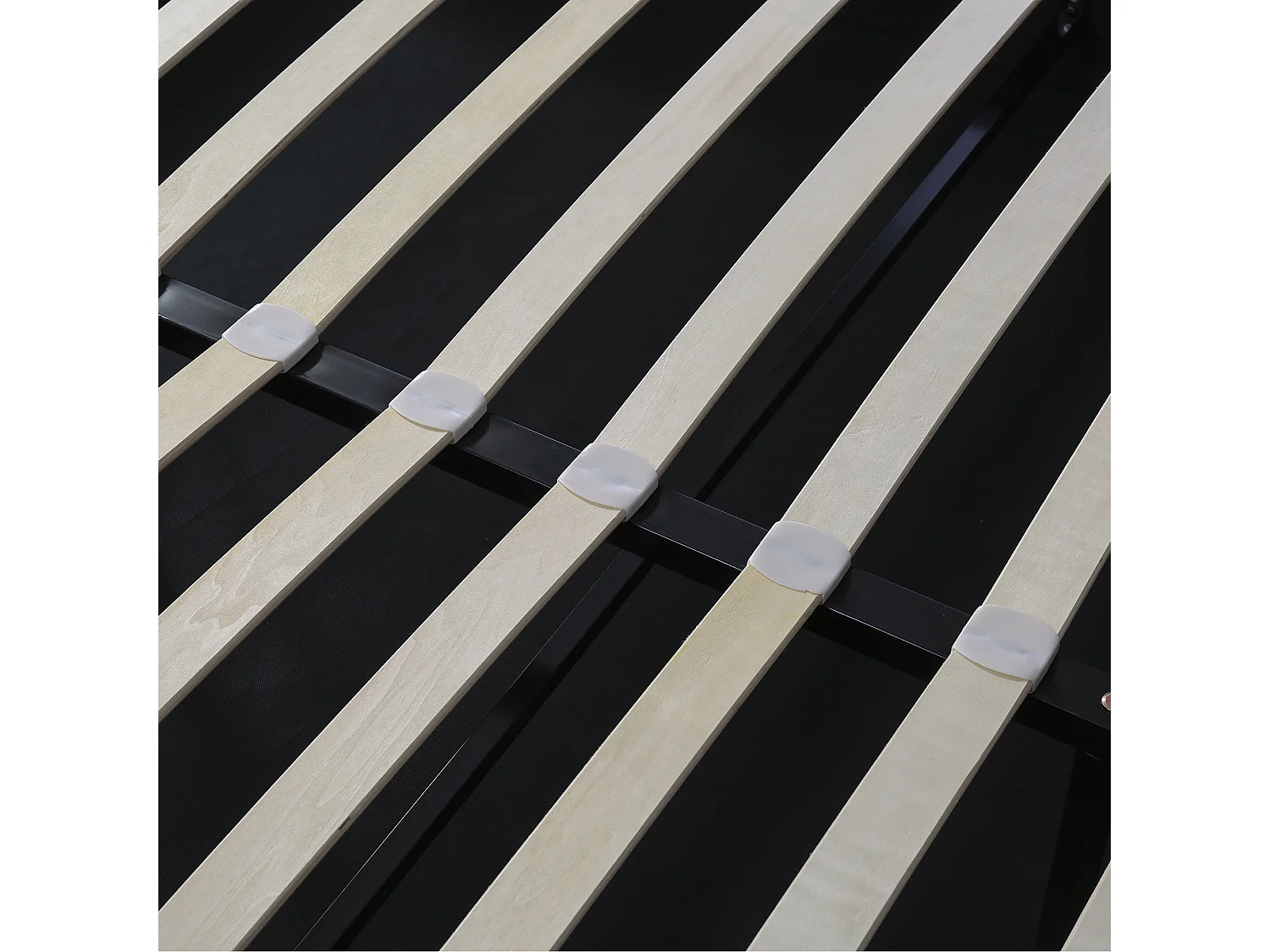 Lit capitonné 180x200 cm - Lit double avec sommier à lattes et rangements - Lit jeune - Gris - Velours