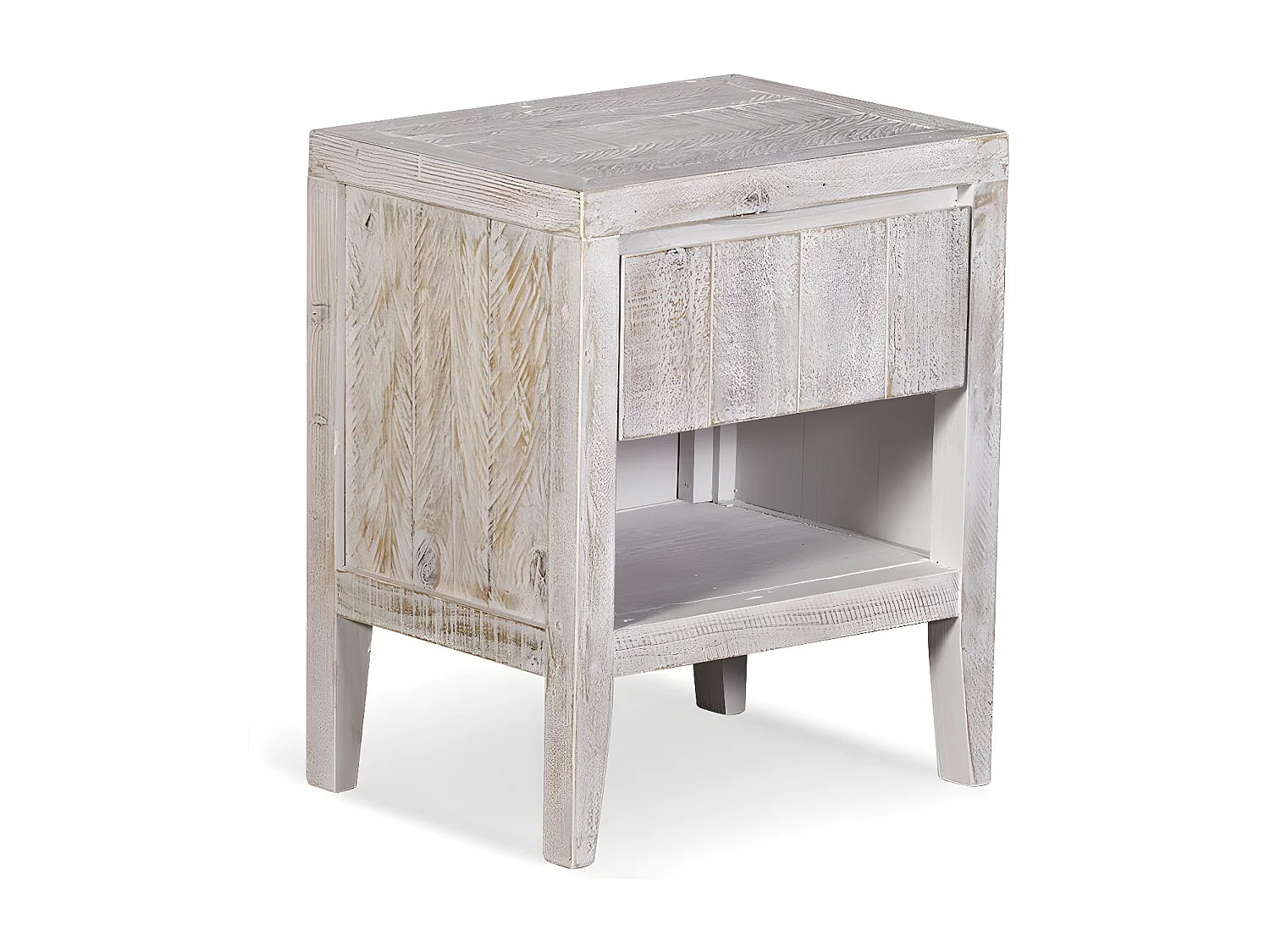 Table de chevet Bois Gris - Cadélia Décoration d'Autrefois