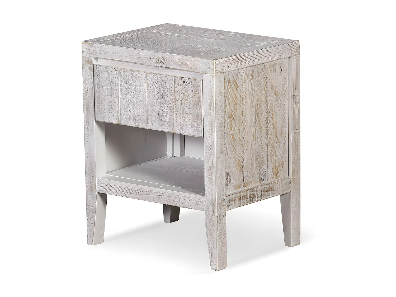 Table de chevet Bois Gris - Cadélia Décoration d'Autrefois