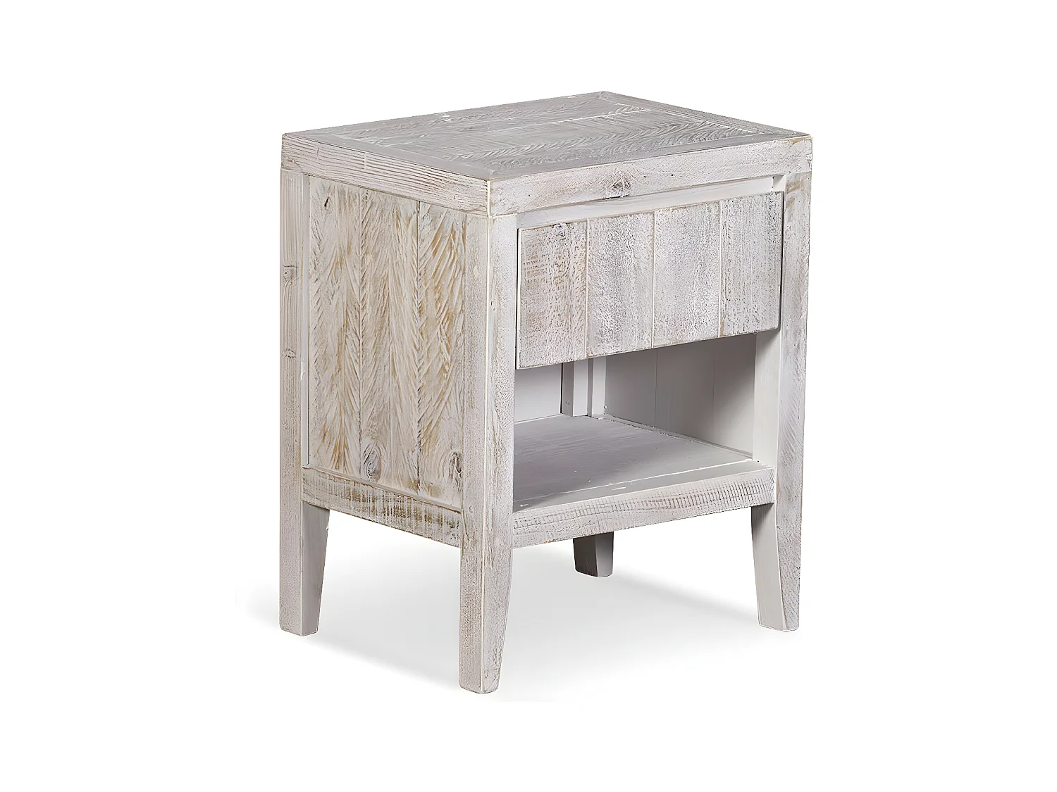 Table de chevet Bois Gris - Cadélia Décoration d'Autrefois