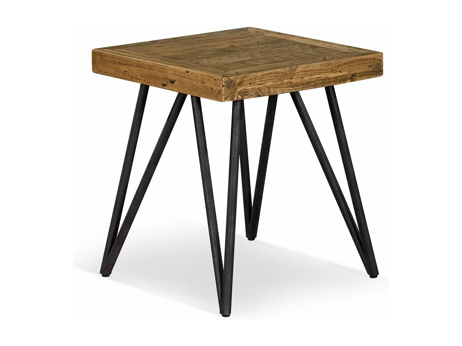 Table de chevet Bois-Métal Marron - Dalamée Décoration d'Autrefois