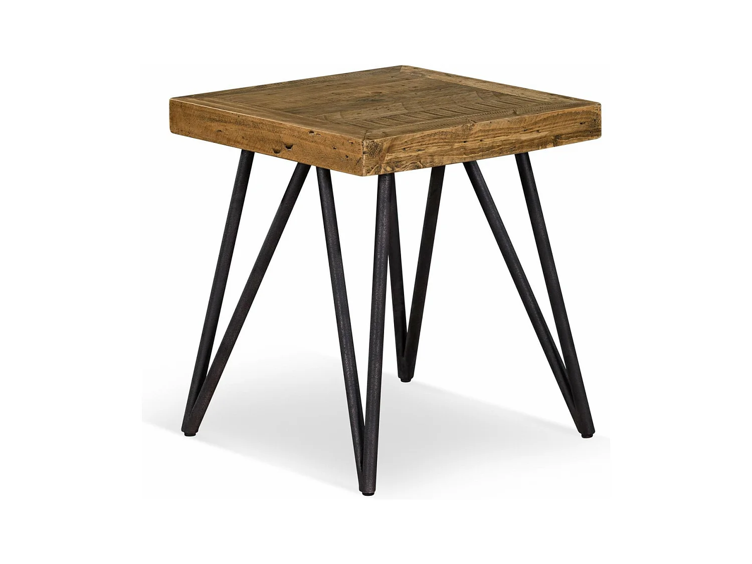 Table de chevet Bois-Métal Marron - Dalamée Décoration d'Autrefois