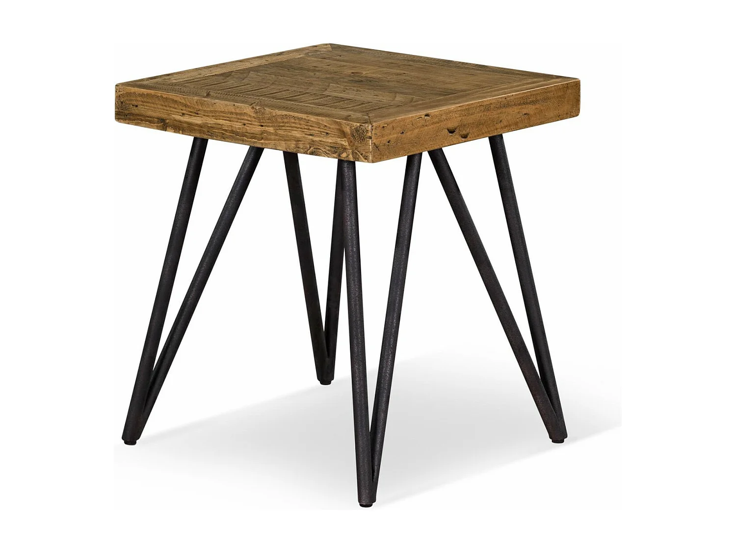 Table de chevet Bois-Métal Marron - Dalamée Décoration d'Autrefois