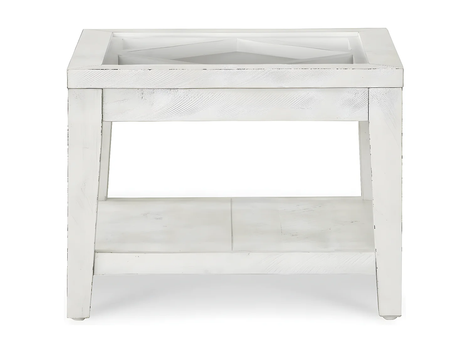 Table de chevet Bois Blanc - Sélisa Décoration d'Autrefois