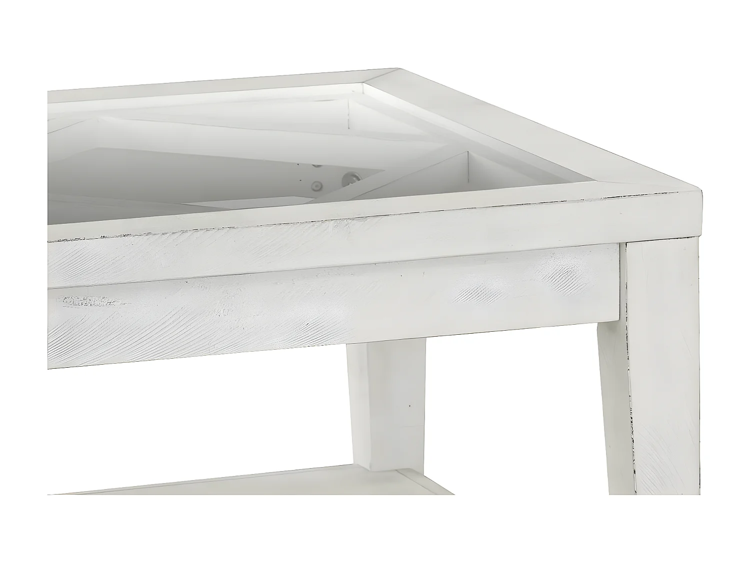 Table de chevet Bois Blanc - Sélisa Décoration d'Autrefois