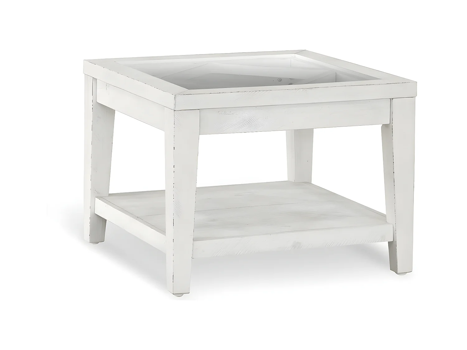 Table de chevet Bois Blanc - Sélisa Décoration d'Autrefois