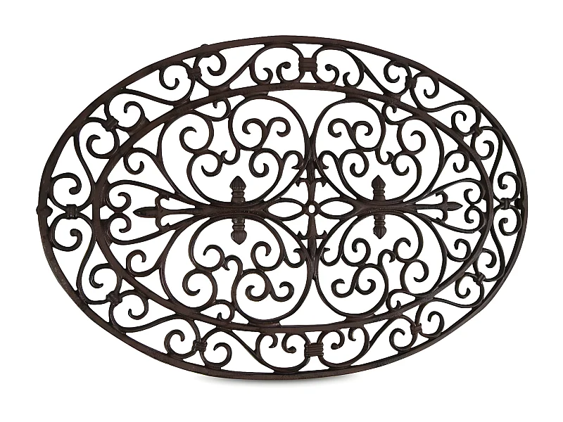 Paillasson ovale fonte Fonte Marron - Décoration d'Autrefois