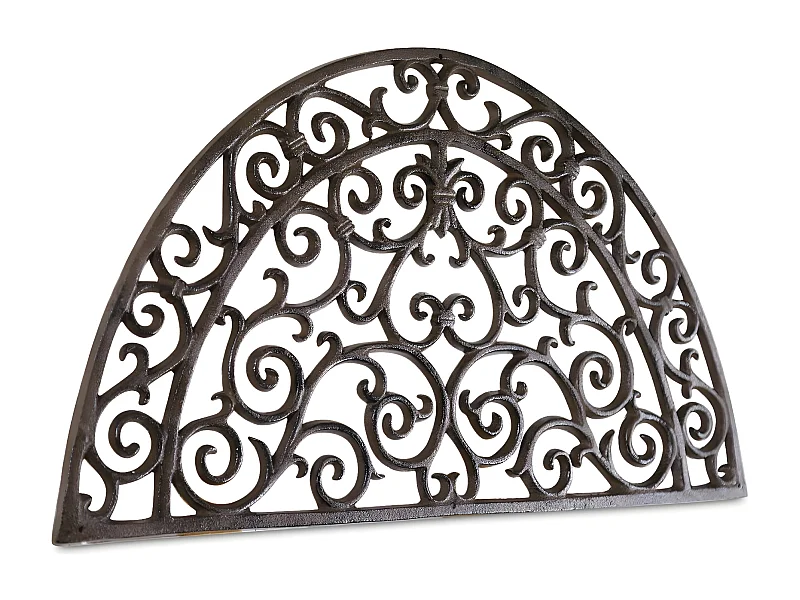Paillasson demi-lune fonte Fonte Marron - Décoration d'Autrefois