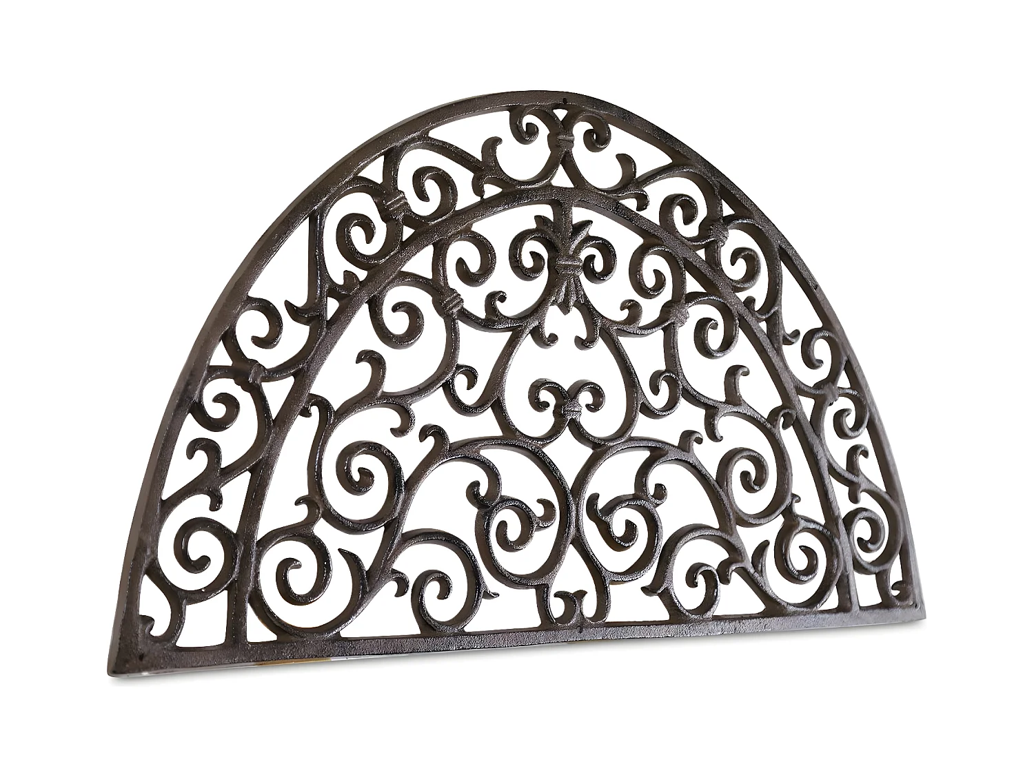 Paillasson demi-lune fonte Fonte Marron - Décoration d'Autrefois