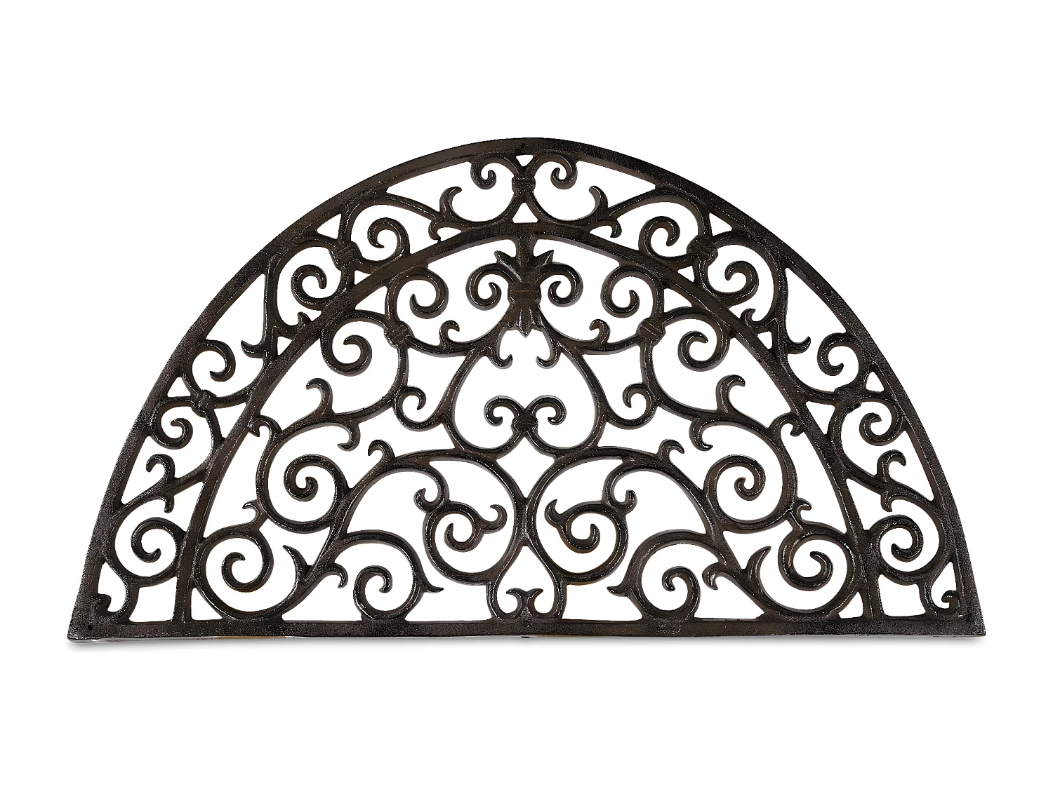 Paillasson demi-lune fonte Fonte Marron - Décoration d'Autrefois