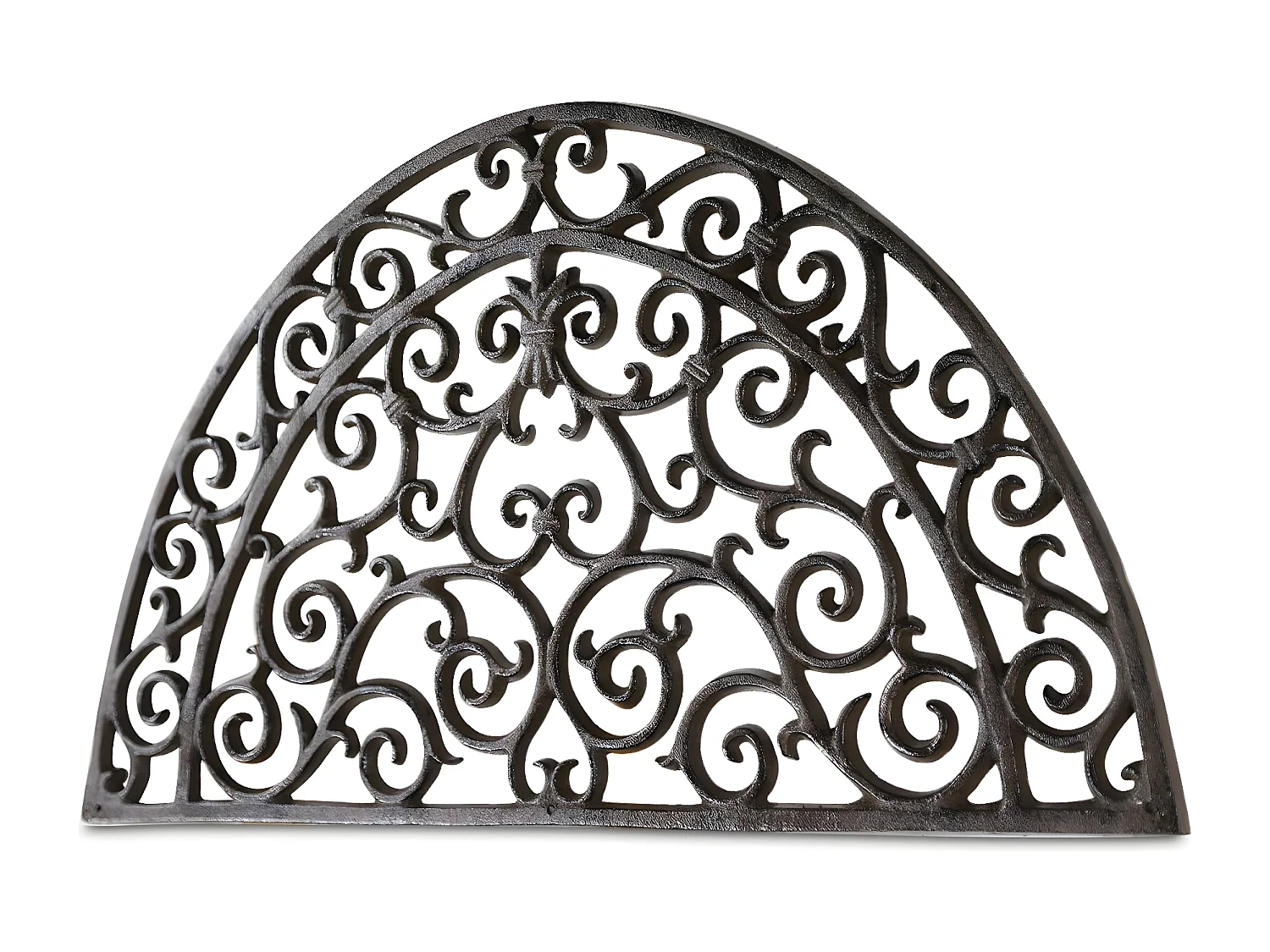 Paillasson demi-lune fonte Fonte Marron - Décoration d'Autrefois