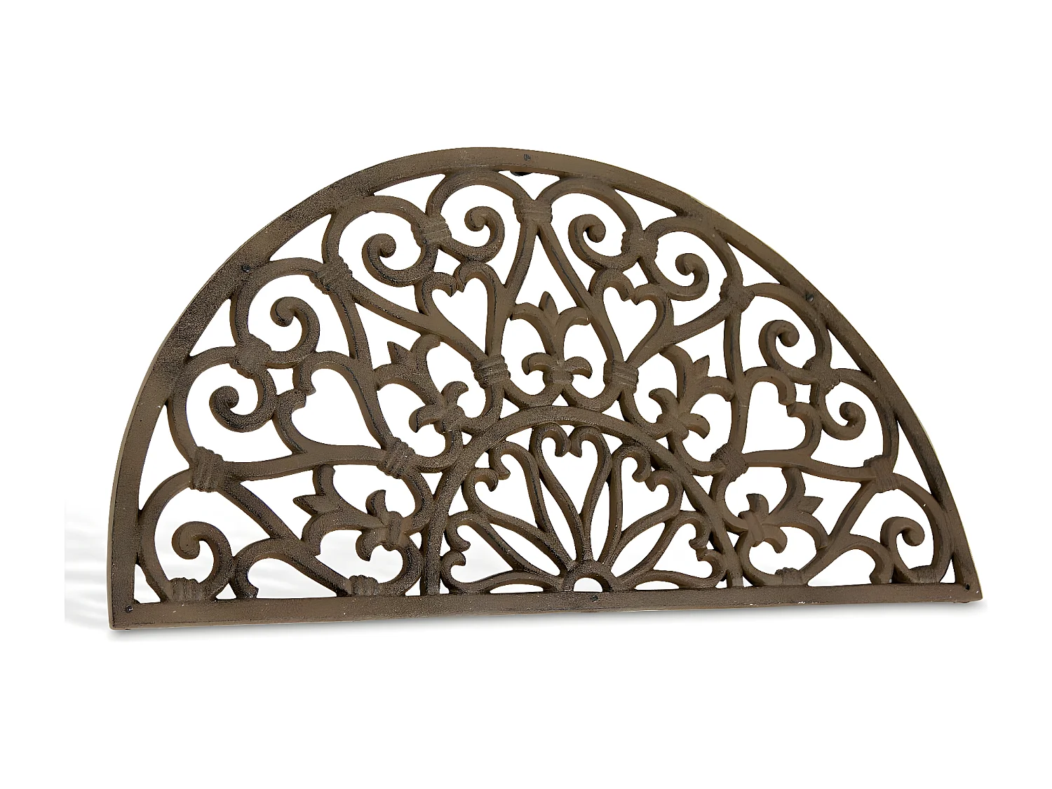 Paillasson demi lune fonte Fonte Marron - Décoration d'Autrefois