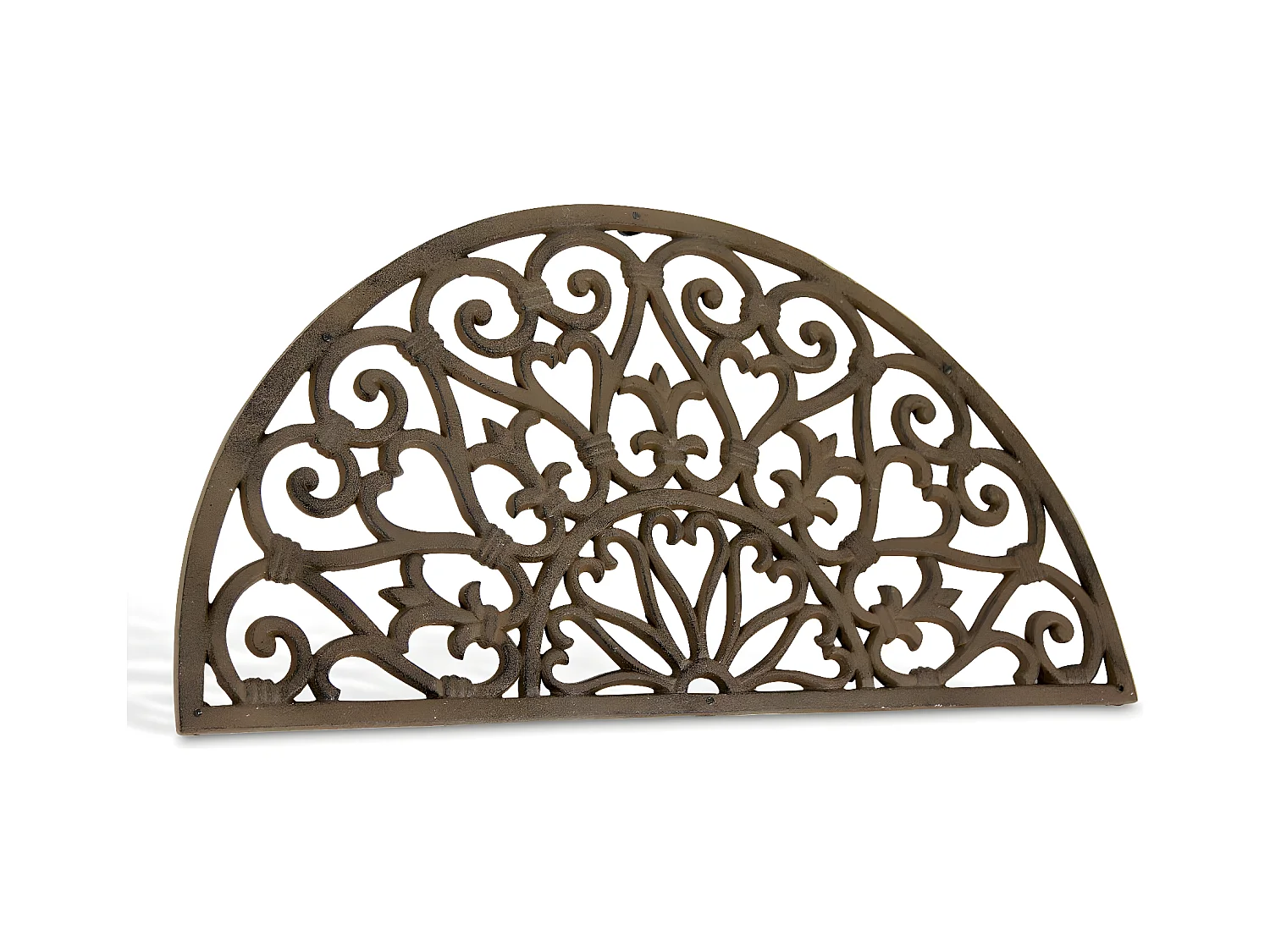 Paillasson demi lune fonte Fonte Marron - Décoration d'Autrefois