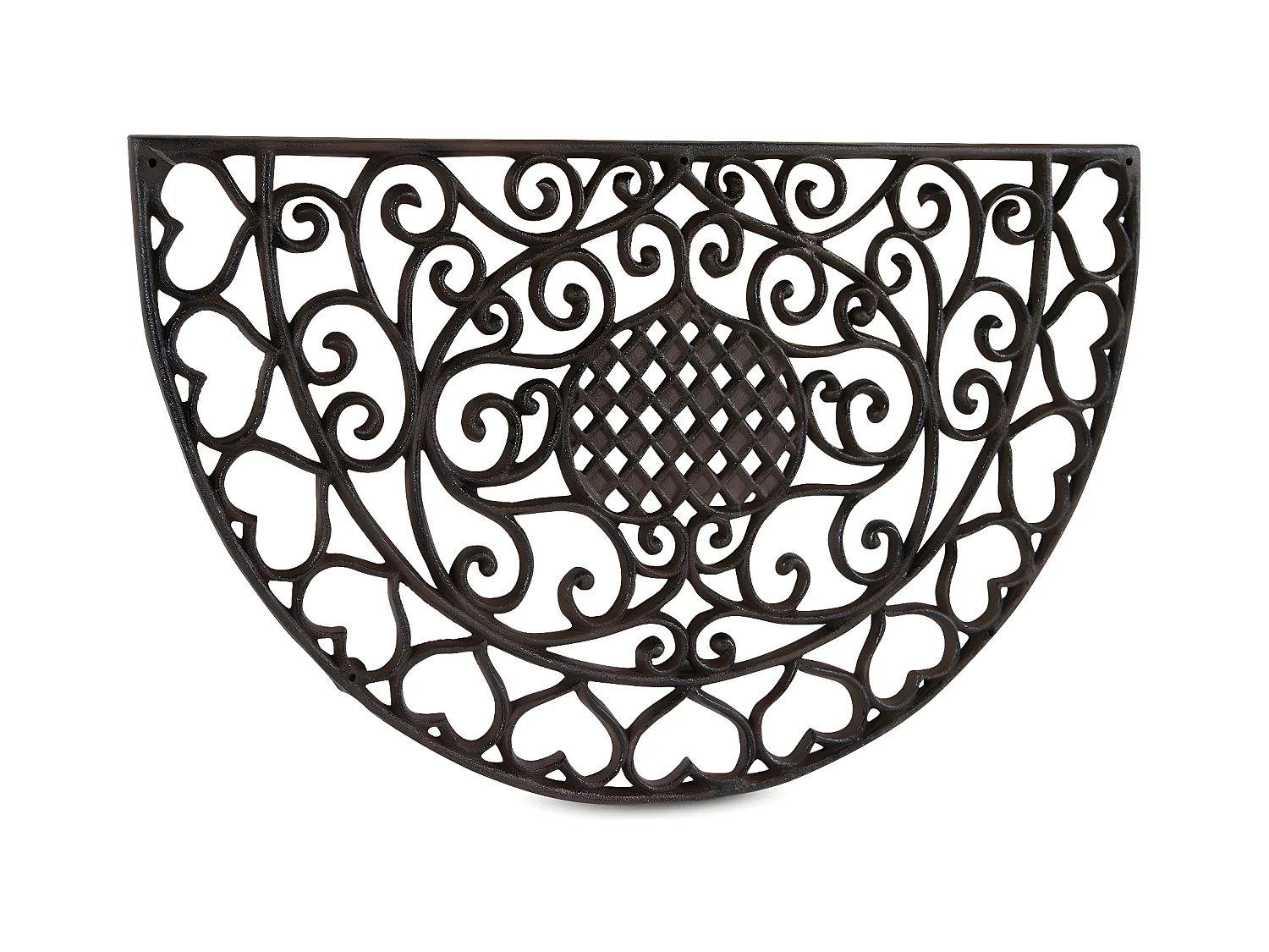 Paillasson demi-lune fonte Fonte Marron - Décoration d'Autrefois