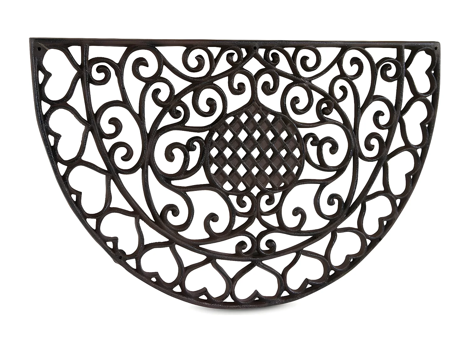 Paillasson demi-lune fonte Fonte Marron - Décoration d'Autrefois