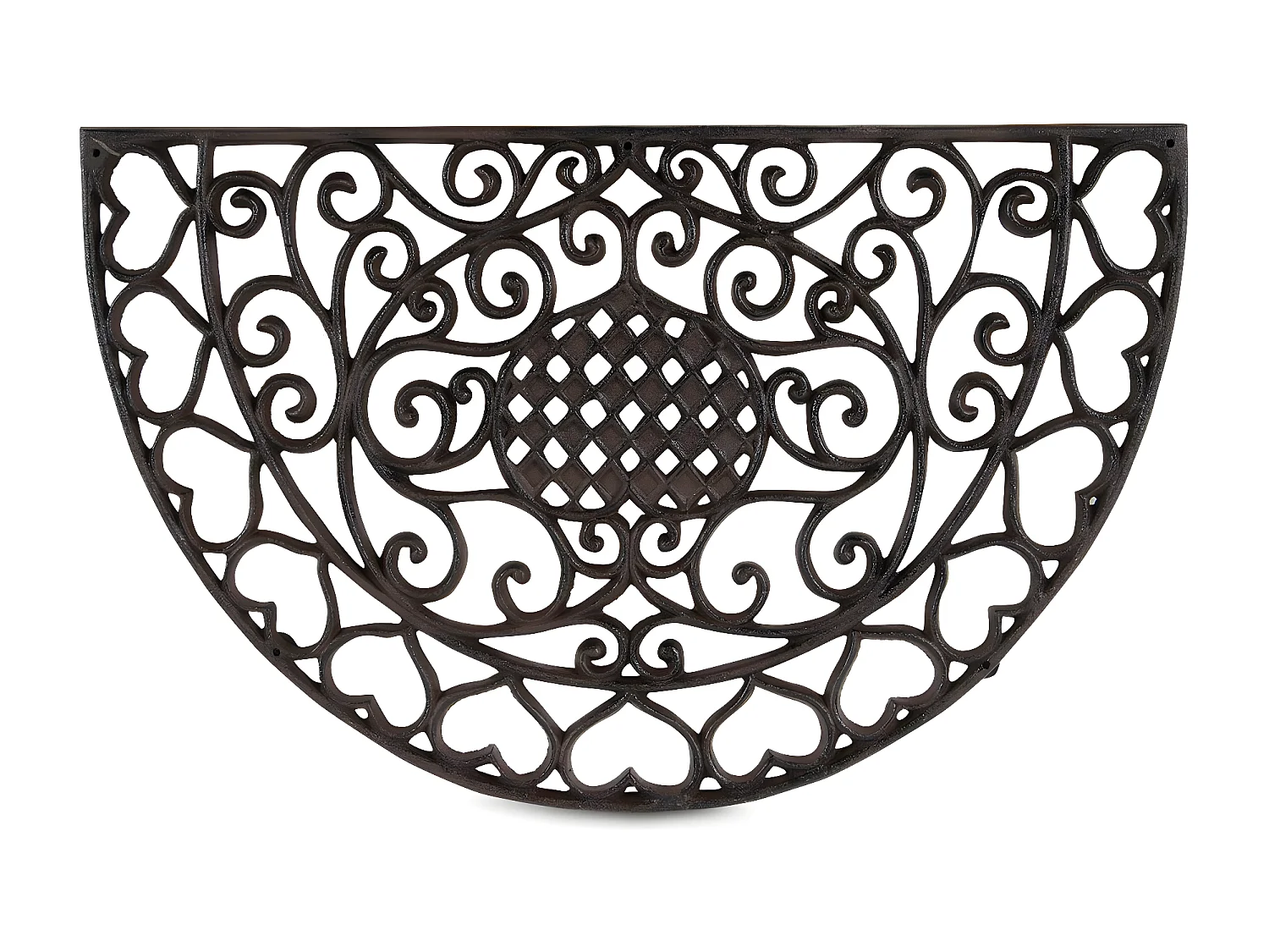 Paillasson demi-lune fonte Fonte Marron - Décoration d'Autrefois