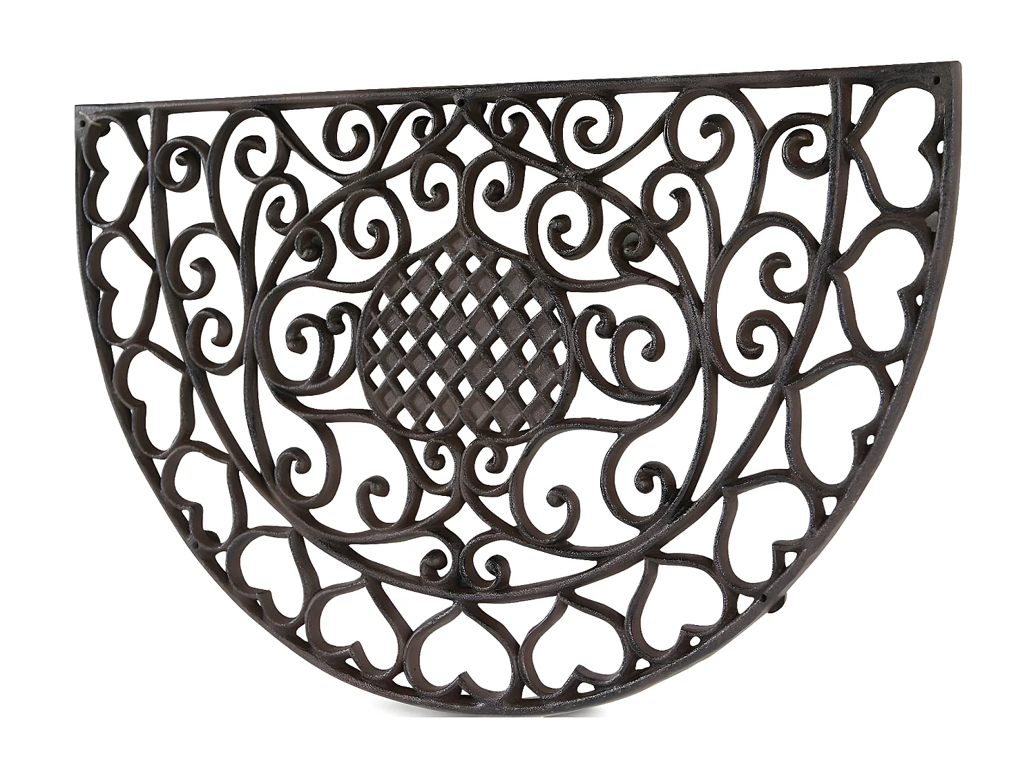 Paillasson demi-lune fonte Fonte Marron - Décoration d'Autrefois