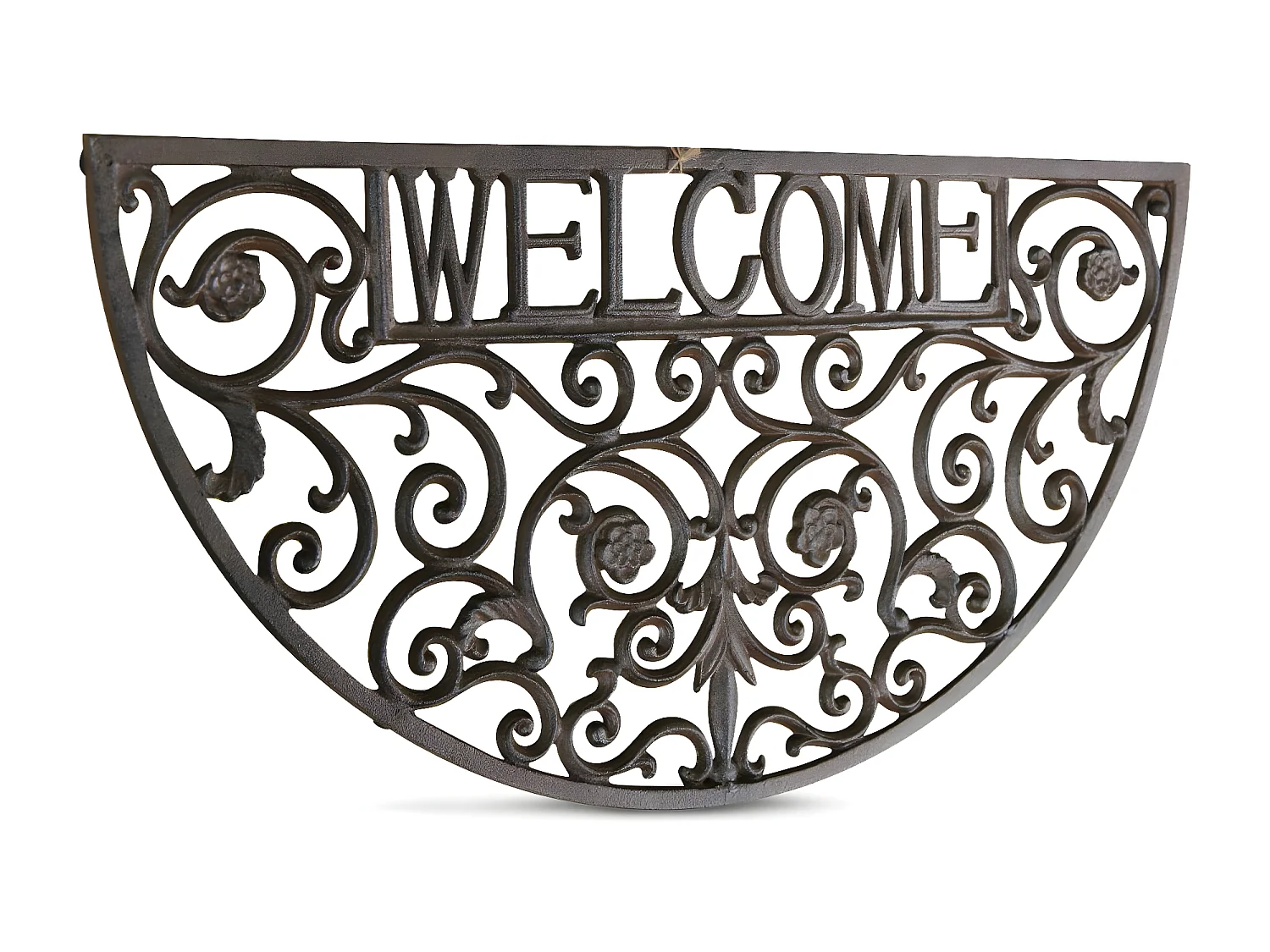 Paillasson demi lune fonte Fonte Marron - Décoration d'Autrefois