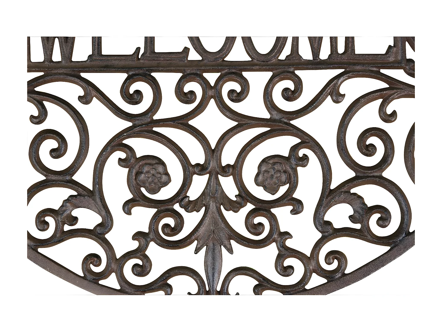 Paillasson demi lune fonte Fonte Marron - Décoration d'Autrefois