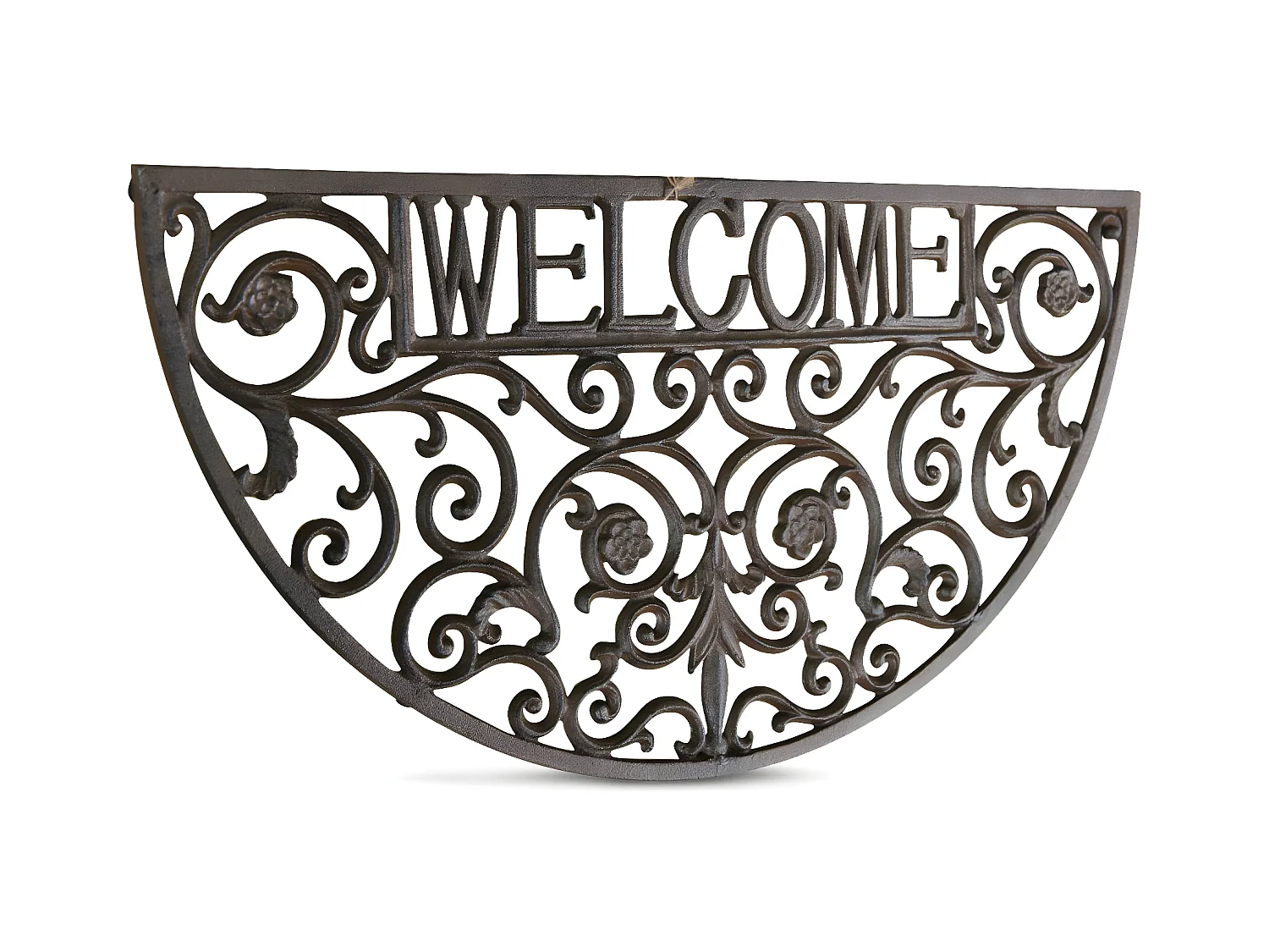 Paillasson demi lune fonte Fonte Marron - Décoration d'Autrefois