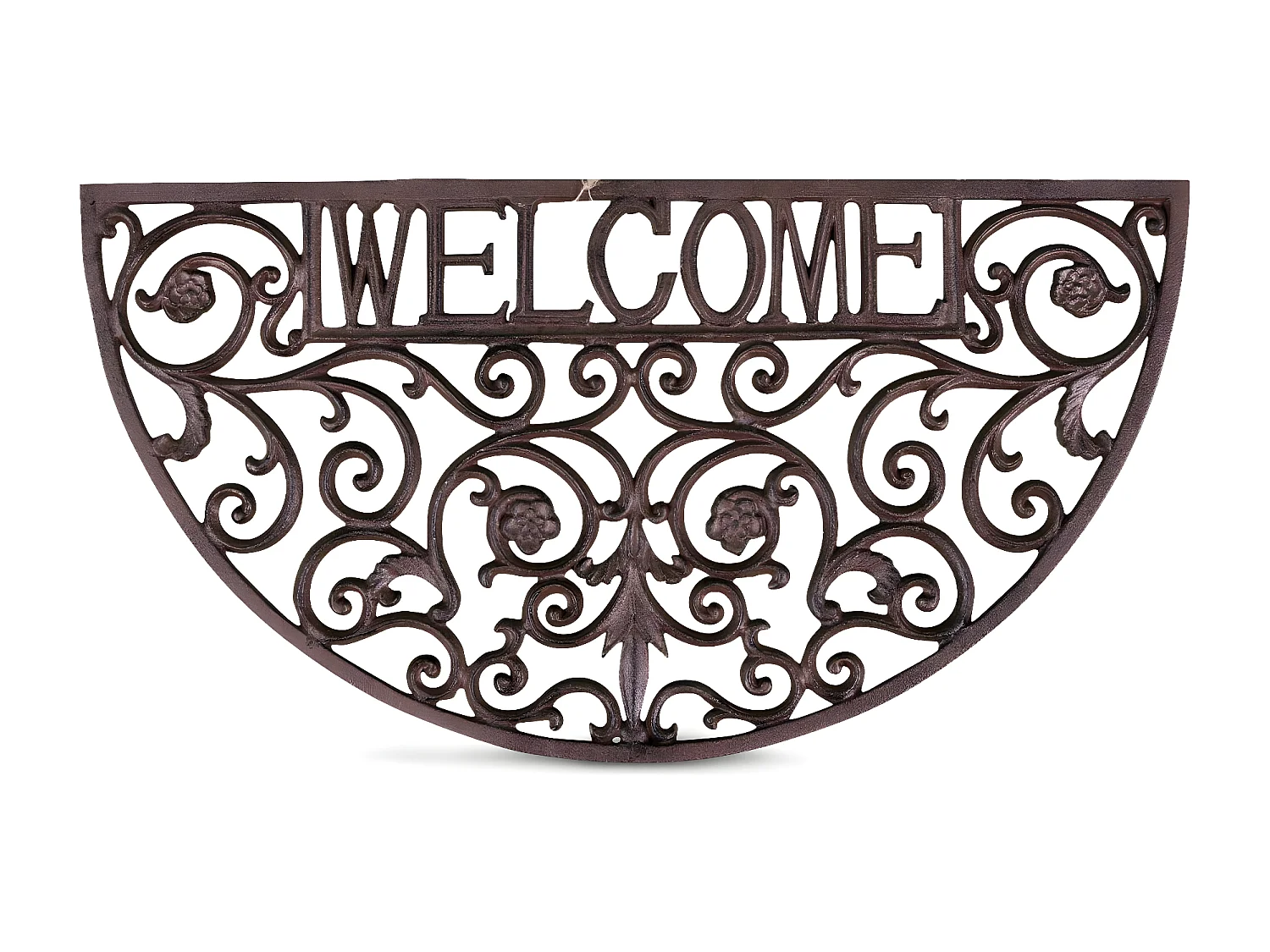 Paillasson demi lune fonte Fonte Marron - Décoration d'Autrefois