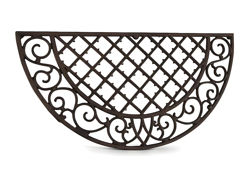 Paillasson demi-lune fonte Fonte Marron - Décoration d'Autrefois