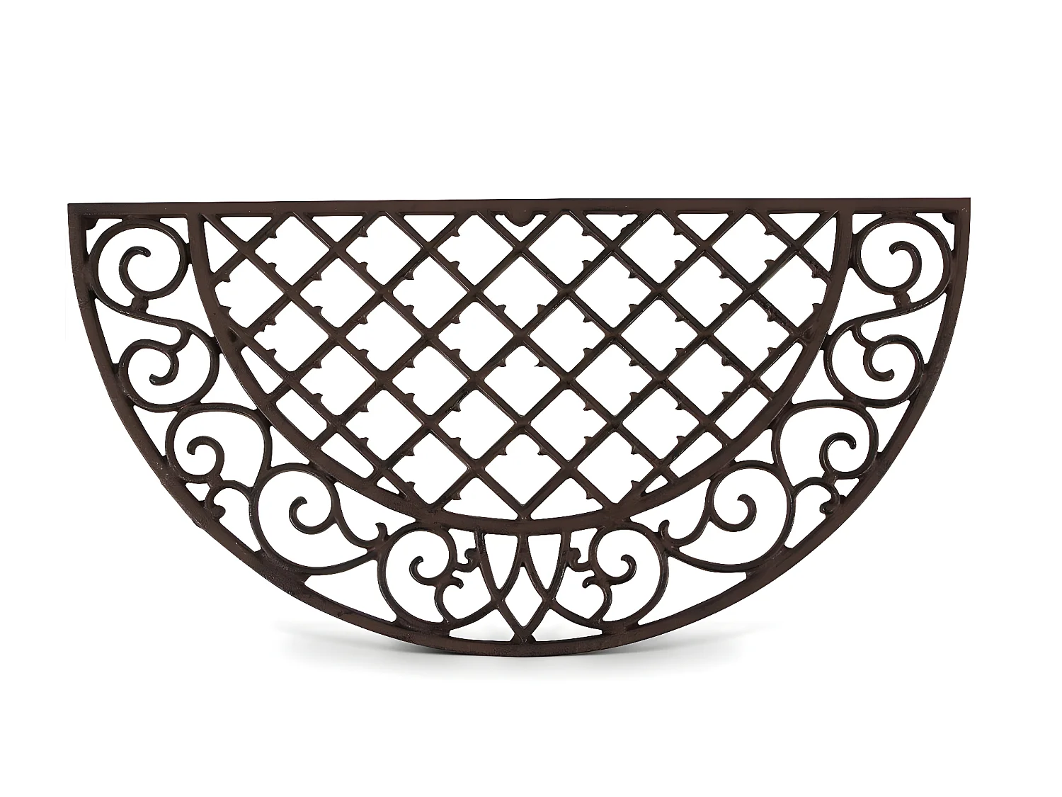 Paillasson demi-lune fonte Fonte Marron - Décoration d'Autrefois