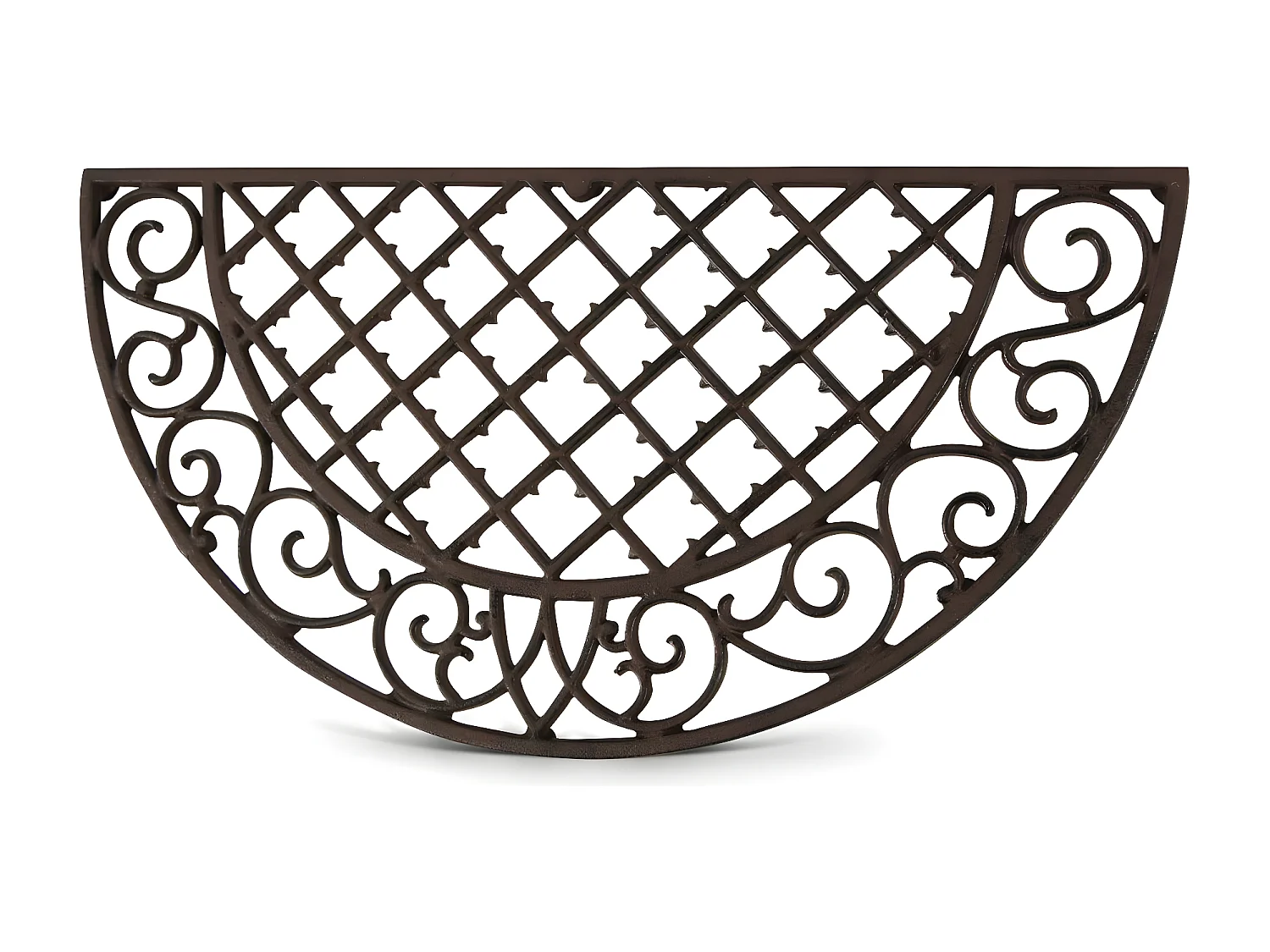 Paillasson demi-lune fonte Fonte Marron - Décoration d'Autrefois