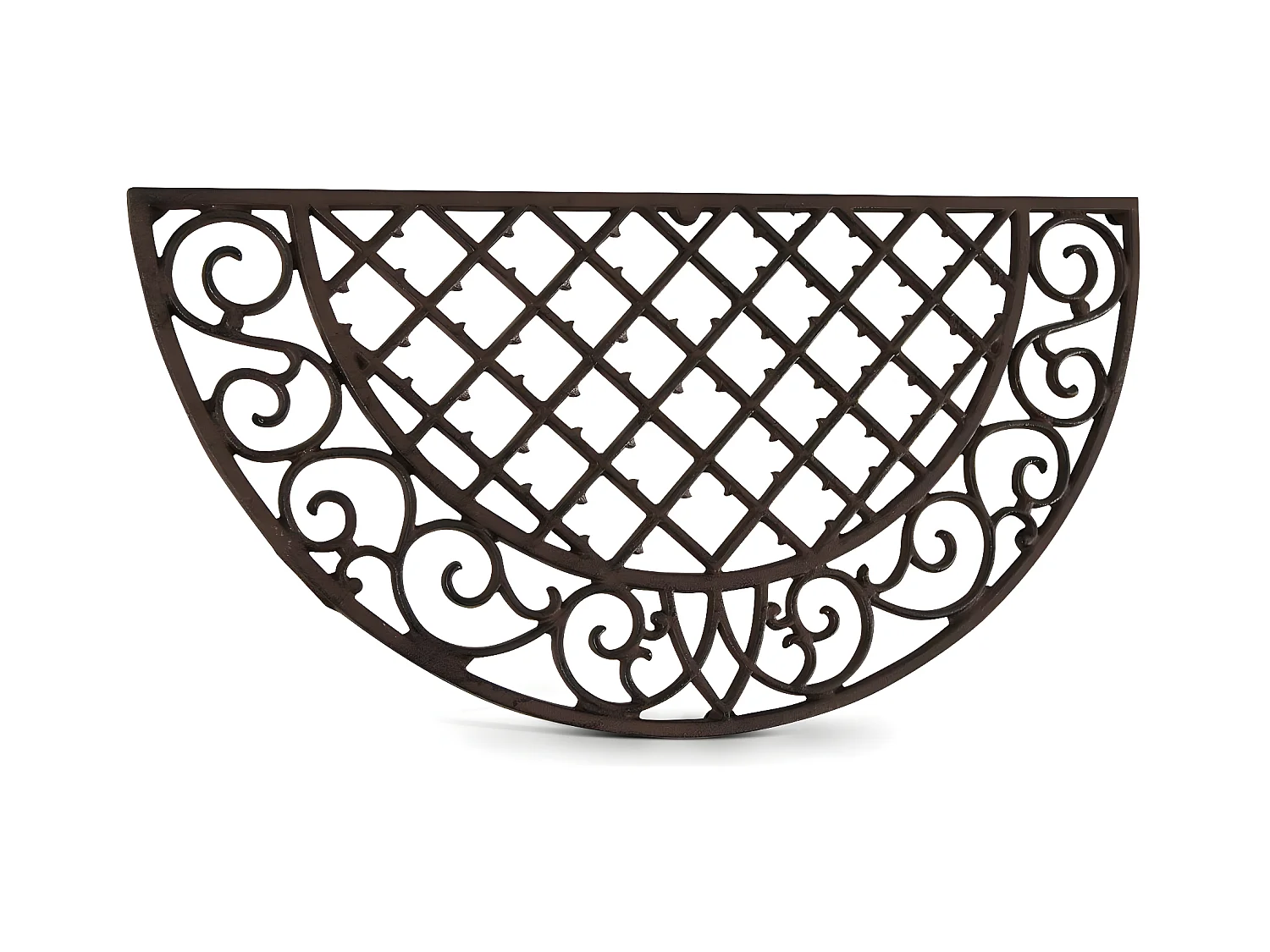 Paillasson demi-lune fonte Fonte Marron - Décoration d'Autrefois