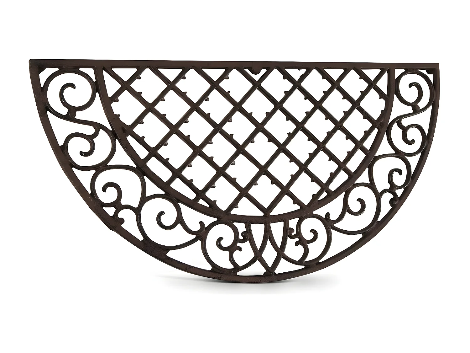 Paillasson demi-lune fonte Fonte Marron - Décoration d'Autrefois