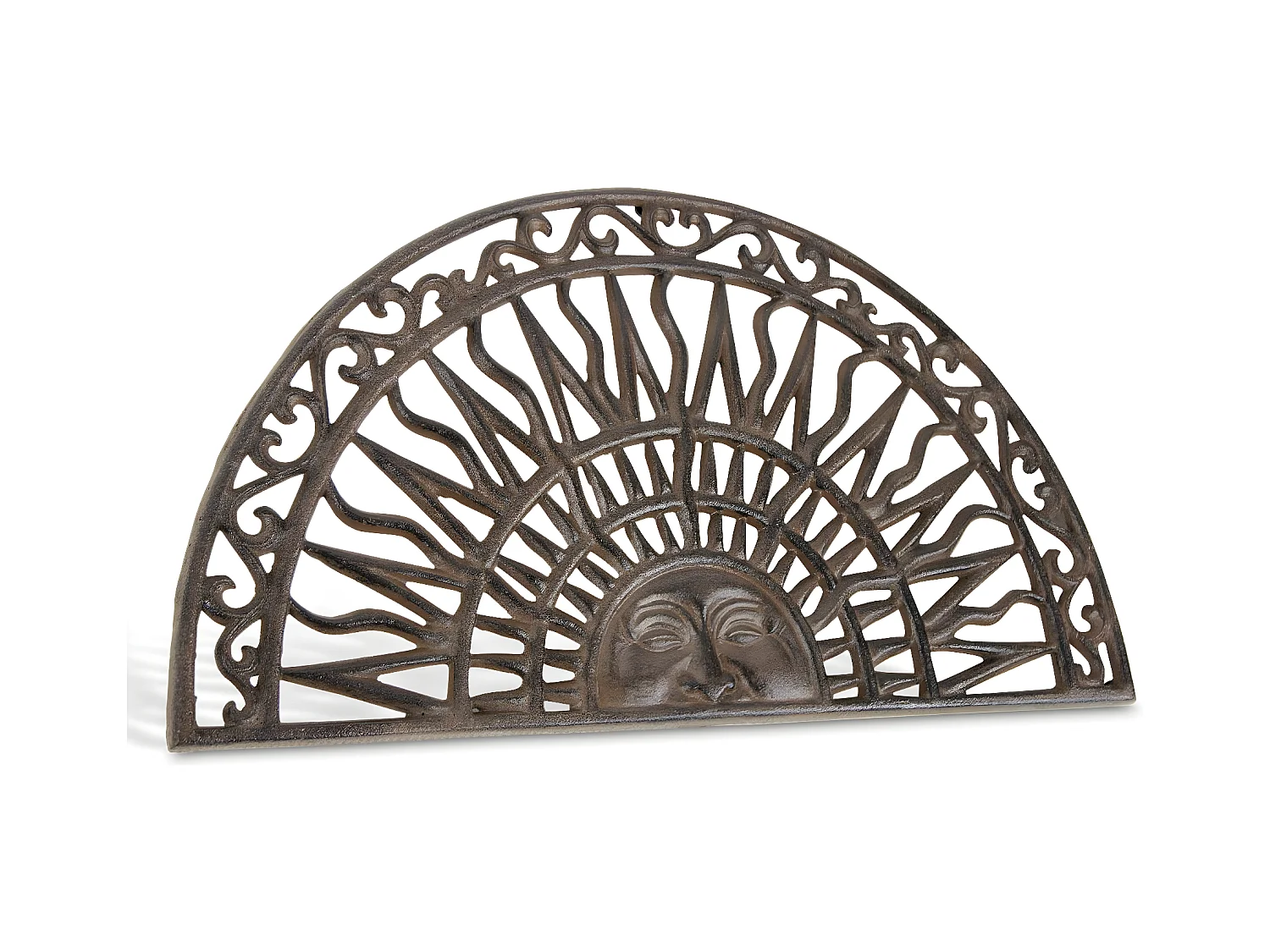 Paillasson demi lune fonte Fonte Marron - Décoration d'Autrefois