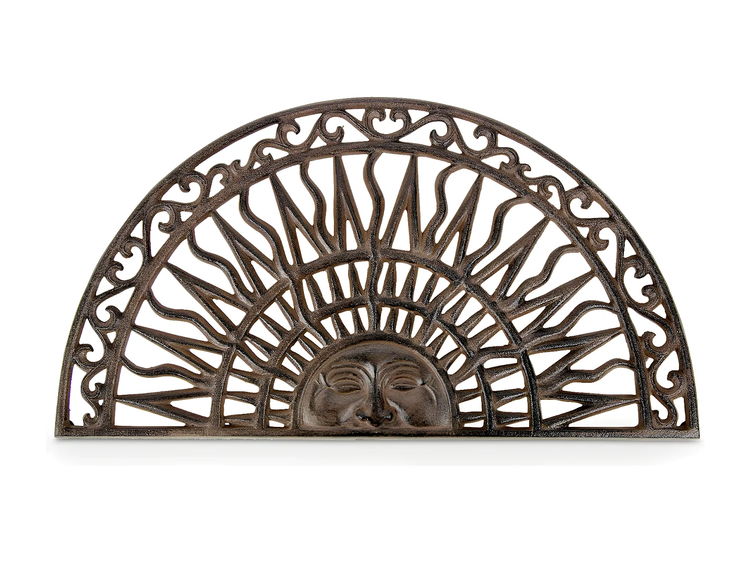 Paillasson demi lune fonte Fonte Marron - Décoration d'Autrefois