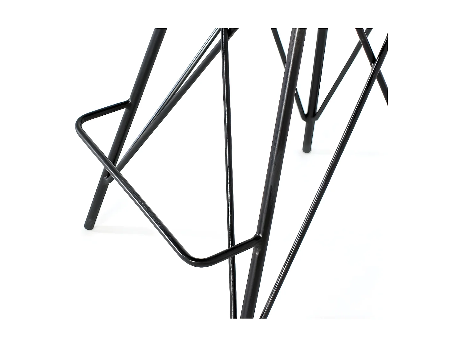 Chaise Haute Fer, Cuir Marron 48x48x100cm Fer-Cuir de Vache - Décoration d'Autrefois