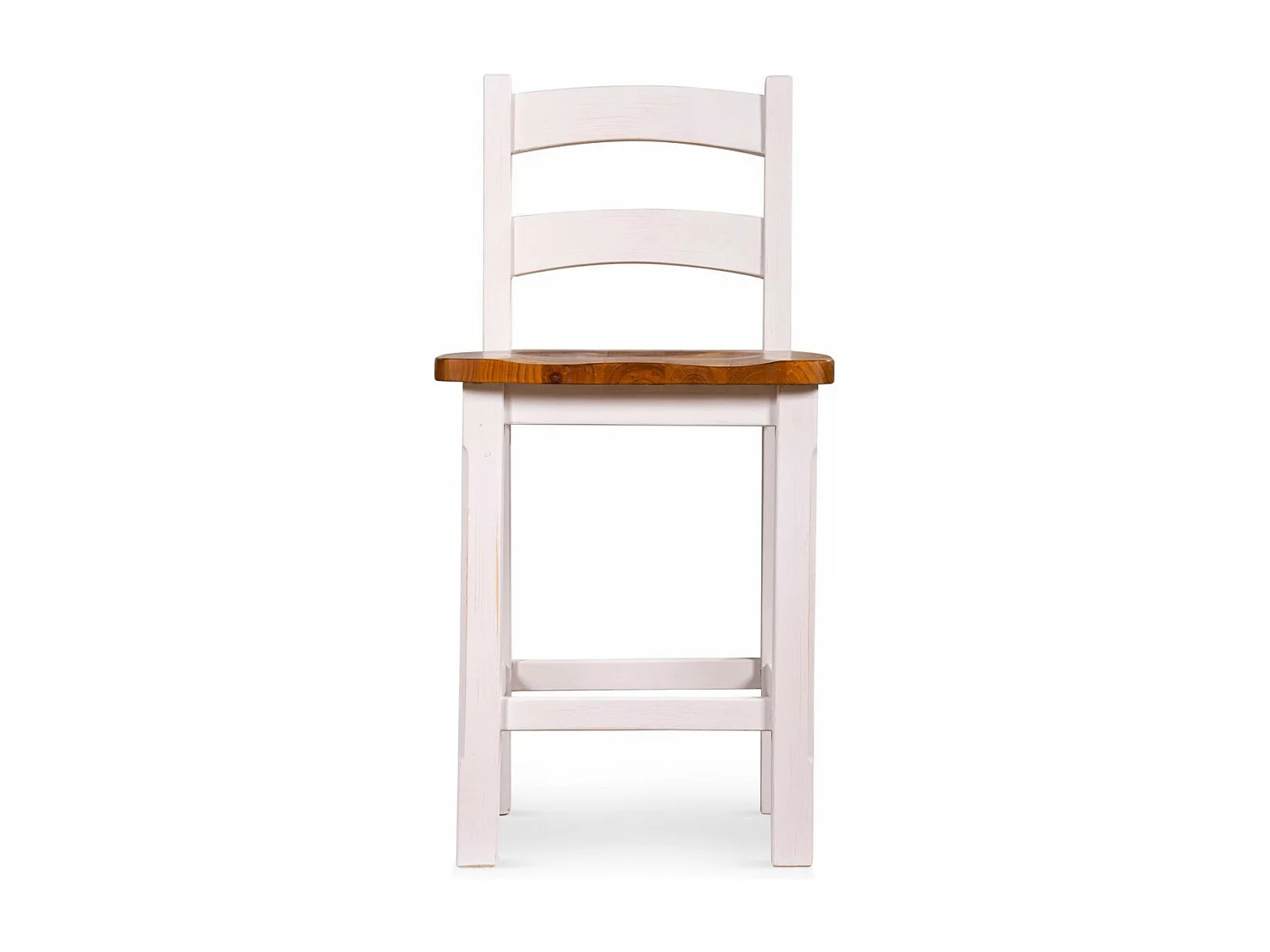 Lot de 2 chaises hautes Bois Blanc - Théomine Décoration d'Autrefois