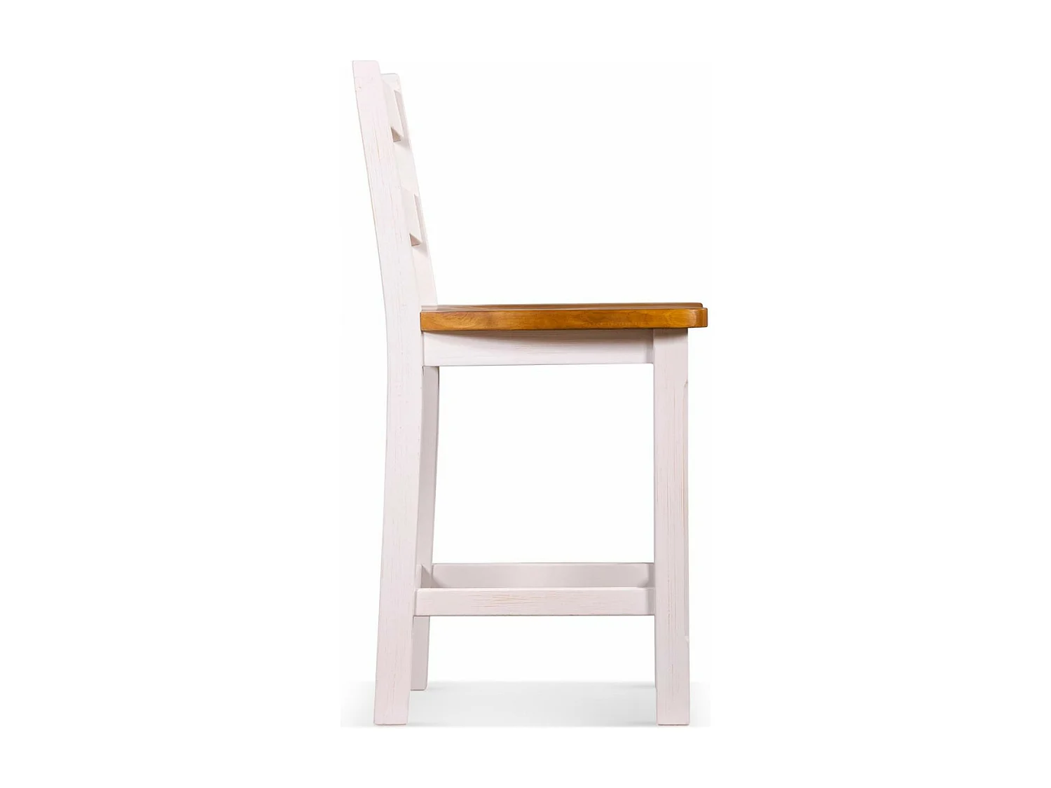 Lot de 2 chaises hautes Bois Blanc - Théomine Décoration d'Autrefois
