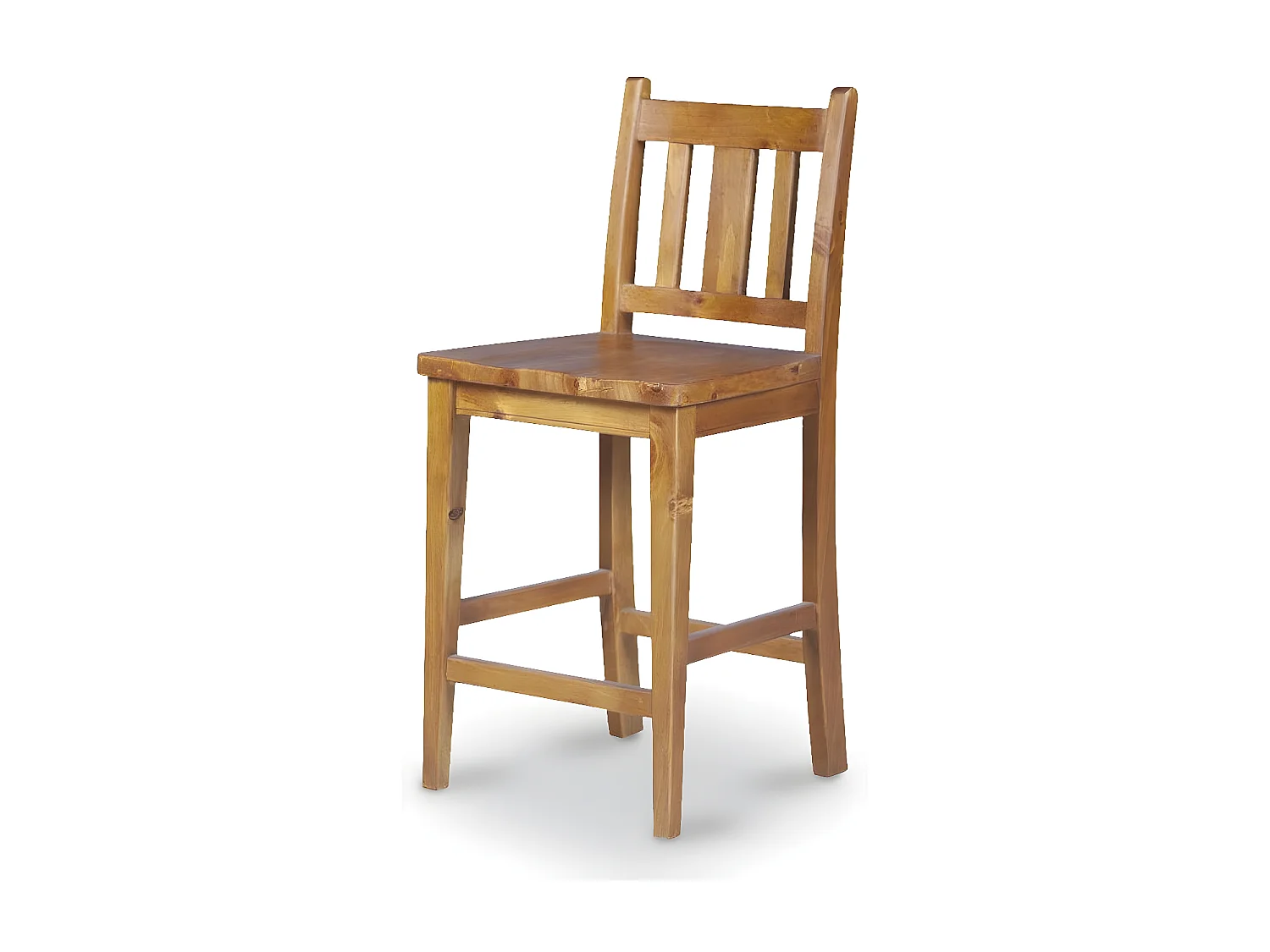 Lot de 2 chaises haute Bois Marron - Thécia Décoration d'Autrefois