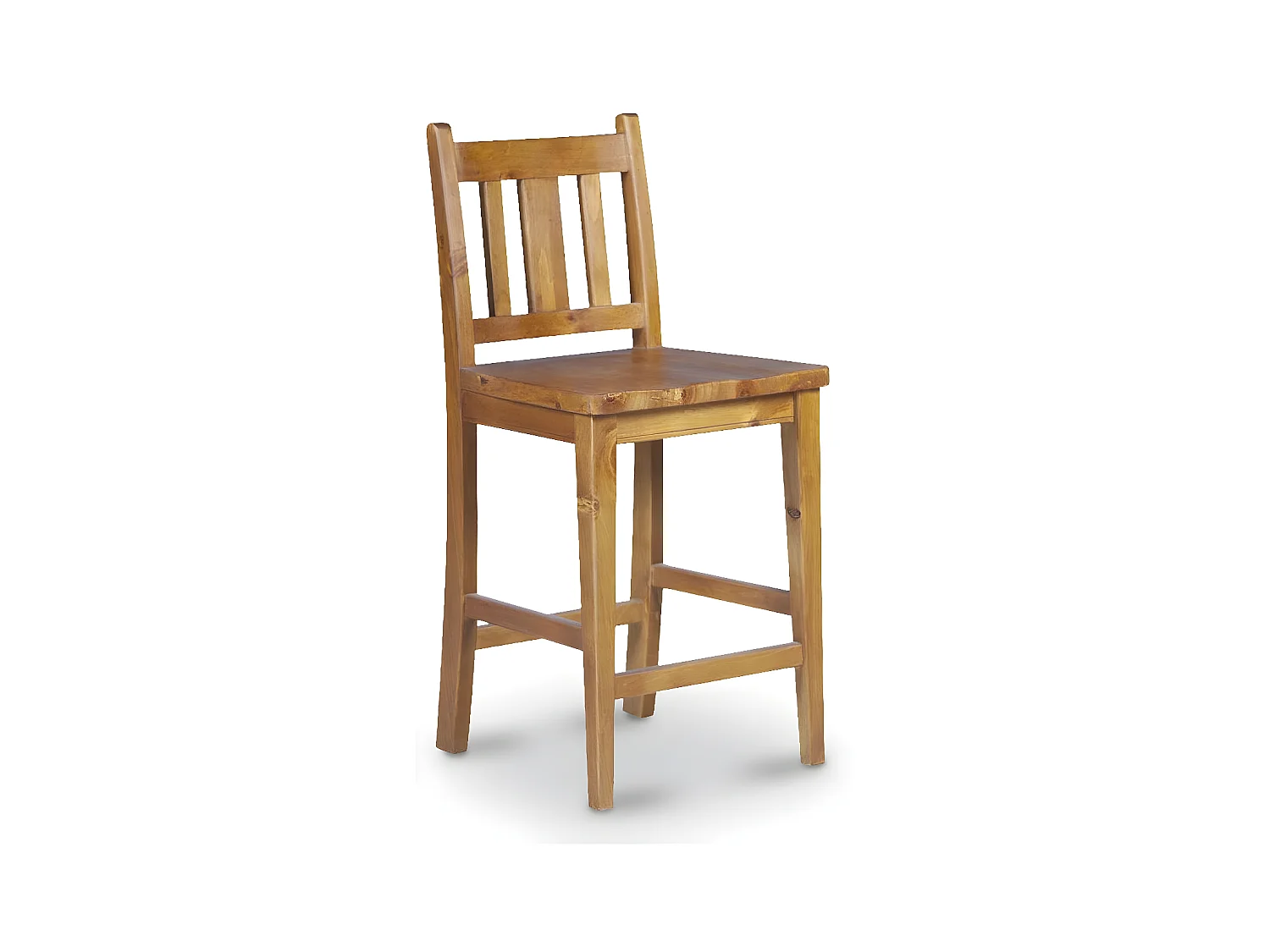 Lot de 2 chaises haute Bois Marron - Thécia Décoration d'Autrefois
