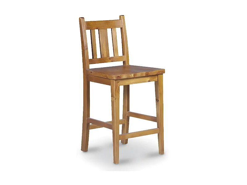 Lot de 2 chaises haute Bois Marron - Thécia Décoration d'Autrefois