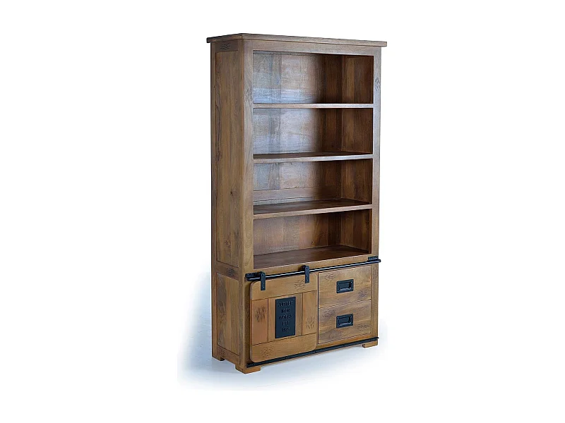 Vetrina in legno di mango naturale