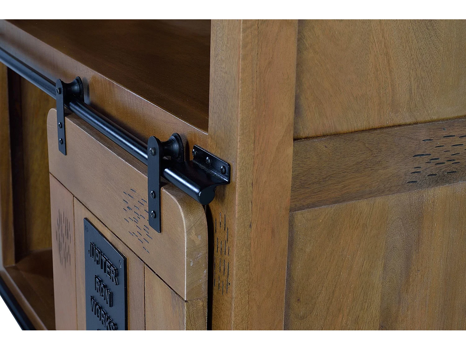 Vitrine en bois manguier  naturel