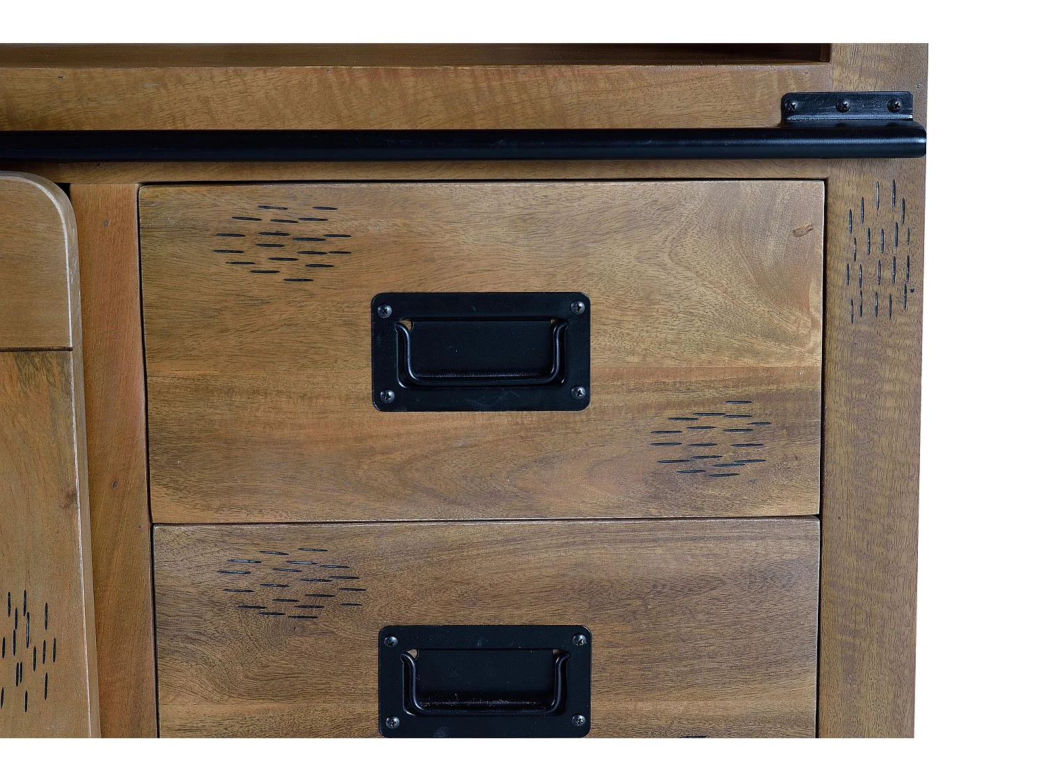 Vitrine en bois manguier  naturel