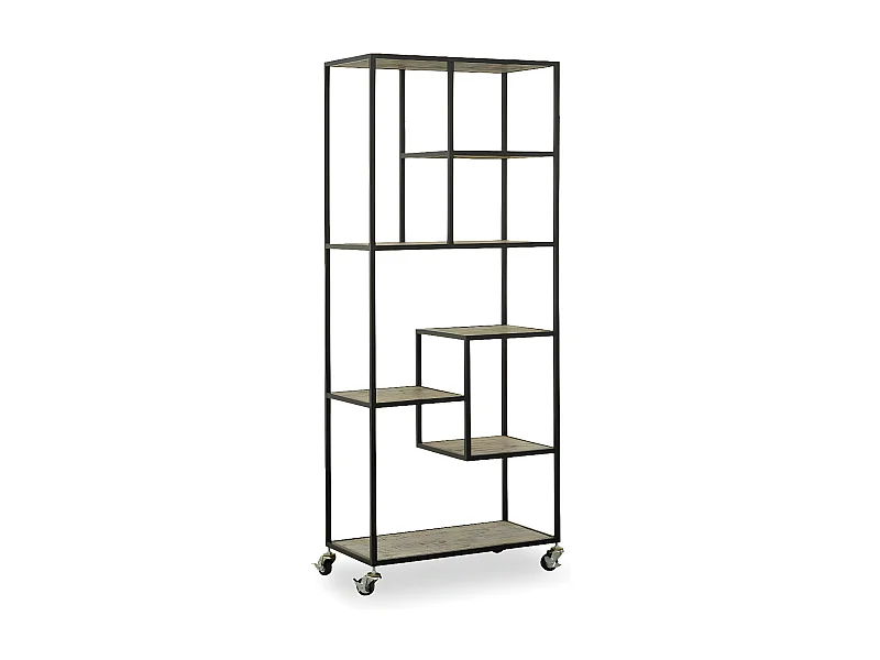 Bibliothèque Bois Marron - Sylvanie Décoration d'Autrefois