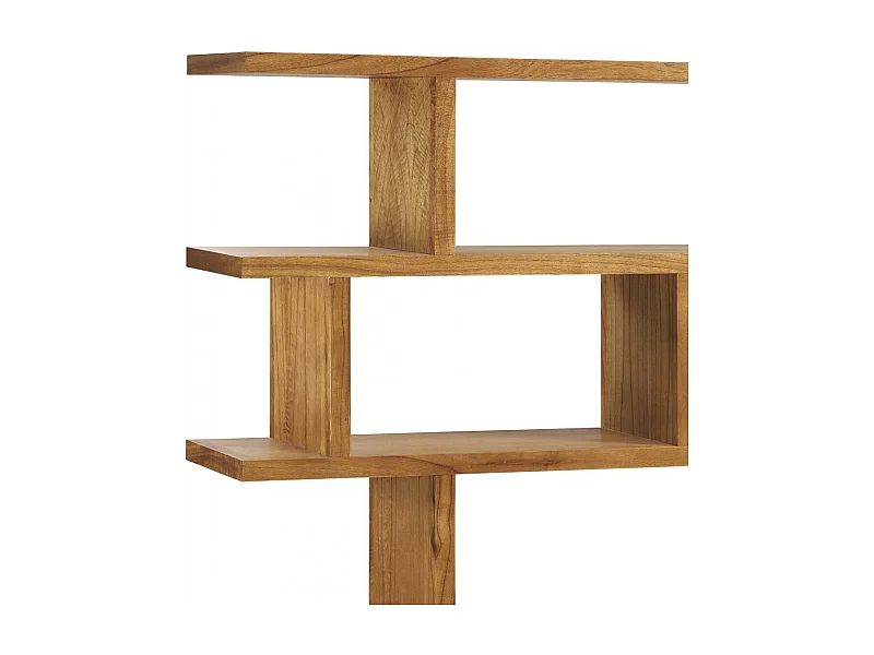 Bibliothèque 3 tiroirs metal Bois Marron - Xélina Décoration d'Autrefois