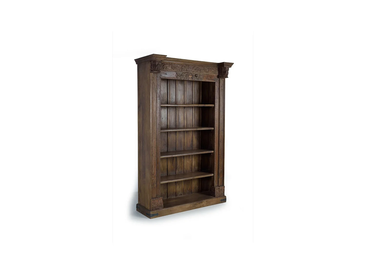 Bibliothèque Bois Marron - Décoration d'Autrefois