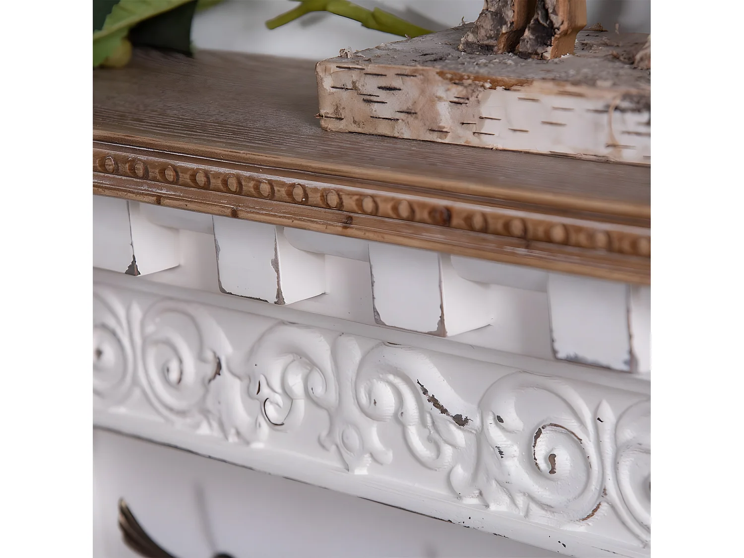 Etagère Bois-MDF Blanc - Décoration d'Autrefois